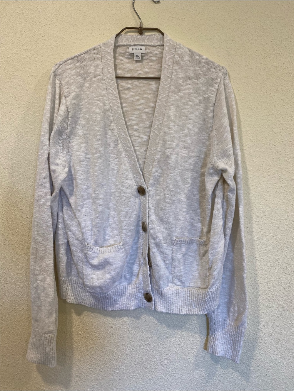 J. Crew Cream Button Cardigan